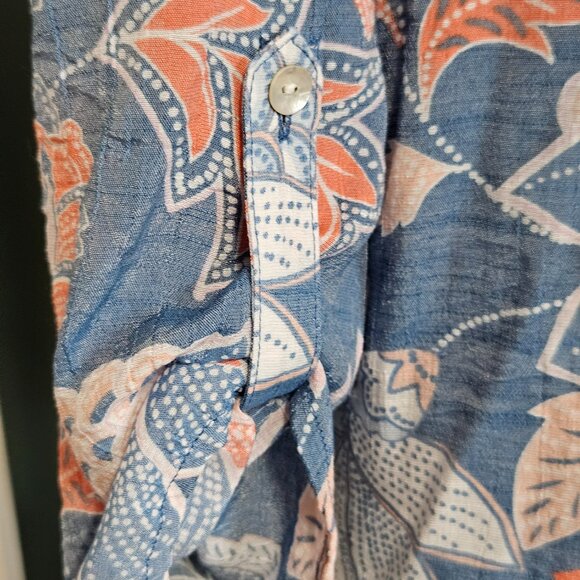 Ruby Rd Pleat Front/Roll Sleeve Blouse - Picture 3 of 7